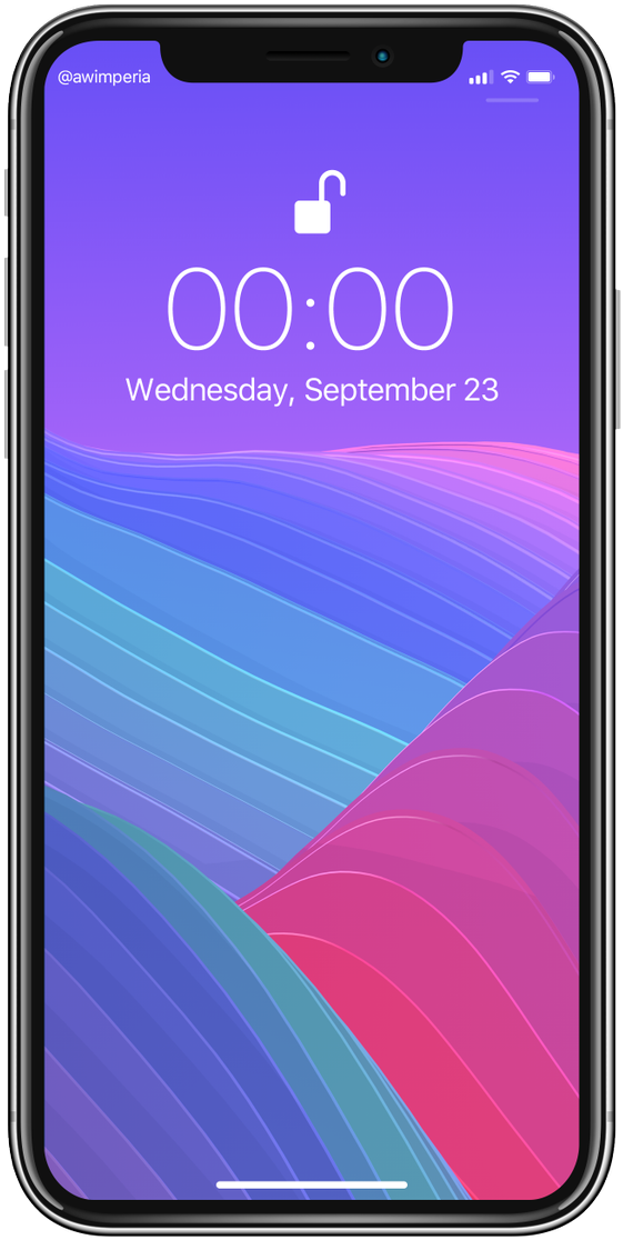 Iphone Lock Screen Png Transparent Background - Iphone X Lock Screen Png Clipart (675x1200), Png Download