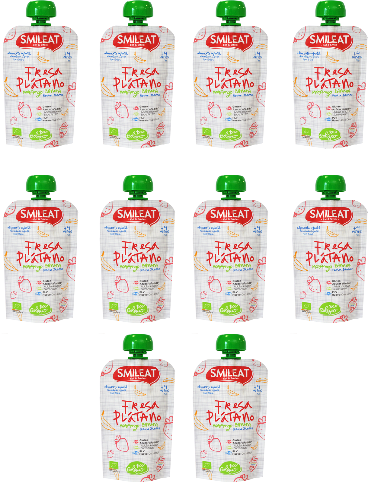 Packs Fresa Y Platano - Plastic Bottle Clipart (1219x1634), Png Download