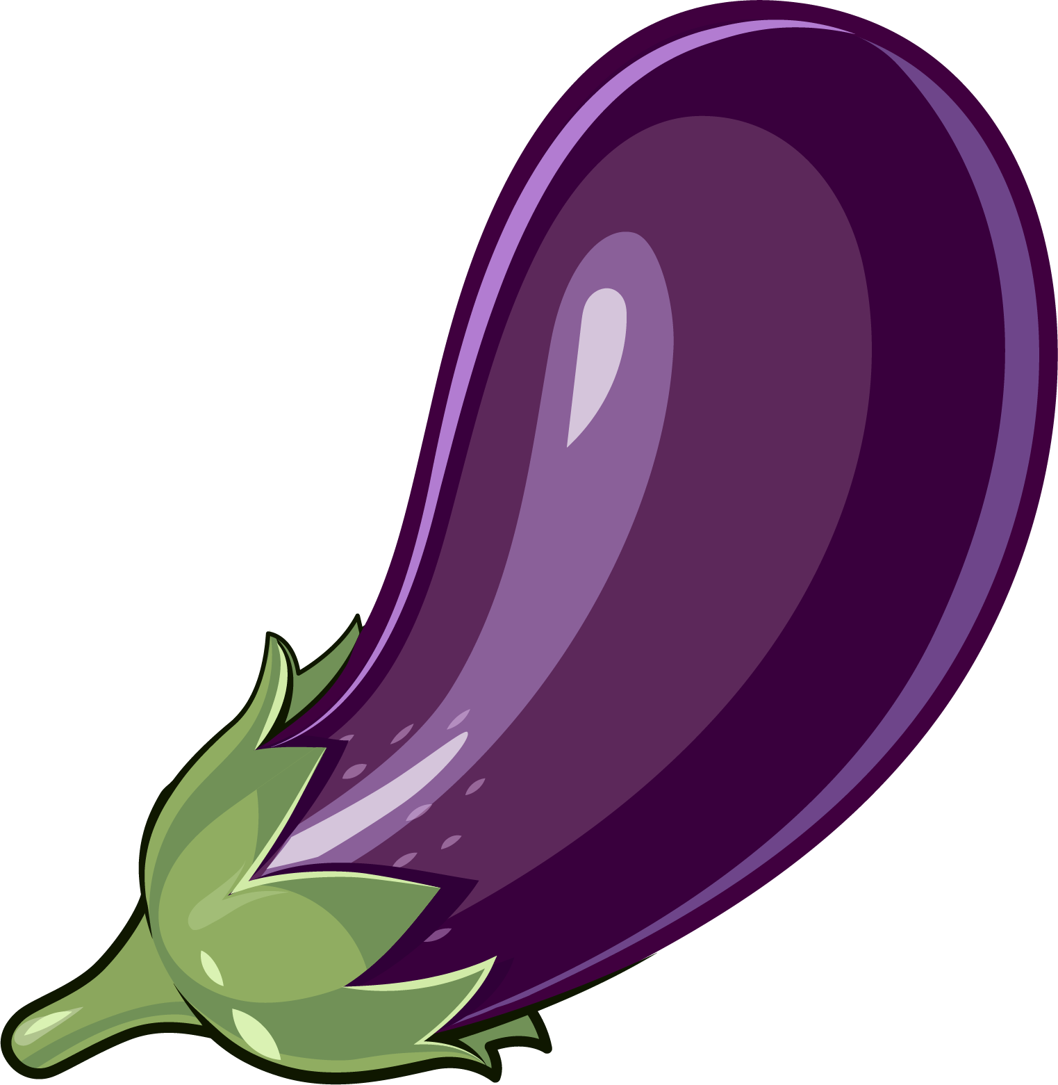 1523 X 1561 14 - Eggplant Cartoon Png Clipart (1523x1561), Png Download