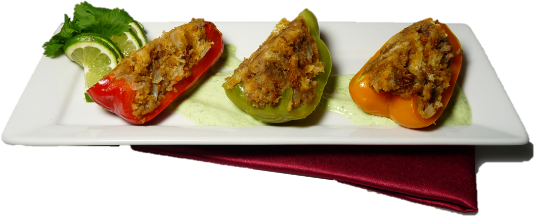 Stuffed Peppers With Sausage Photo Final - Punjena Paprika Clipart (1076x446), Png Download