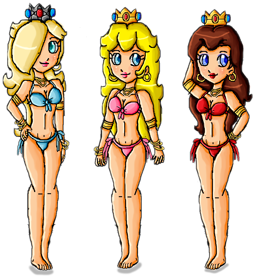 Bikini Jewelry Girls By Ninpeachlover-d8kizxb - Cartoon Clipart (854x928), Png Download