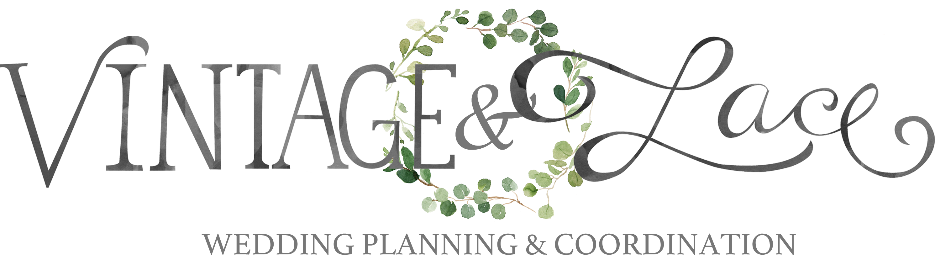 Vintage & Lace Weddings - Rustic Wedding Planner Logo Clipart (3000x990), Png Download