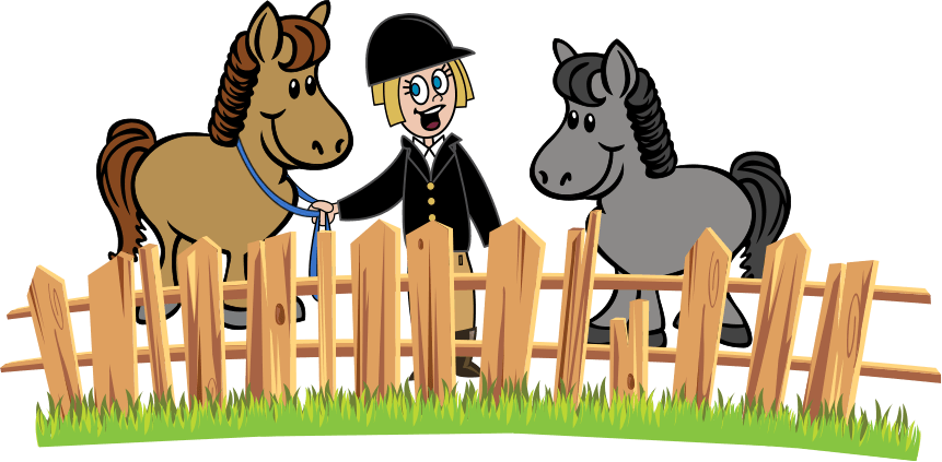 Horse Summer - Horse Riding Lessons Cartoon Clipart (861x423), Png Download