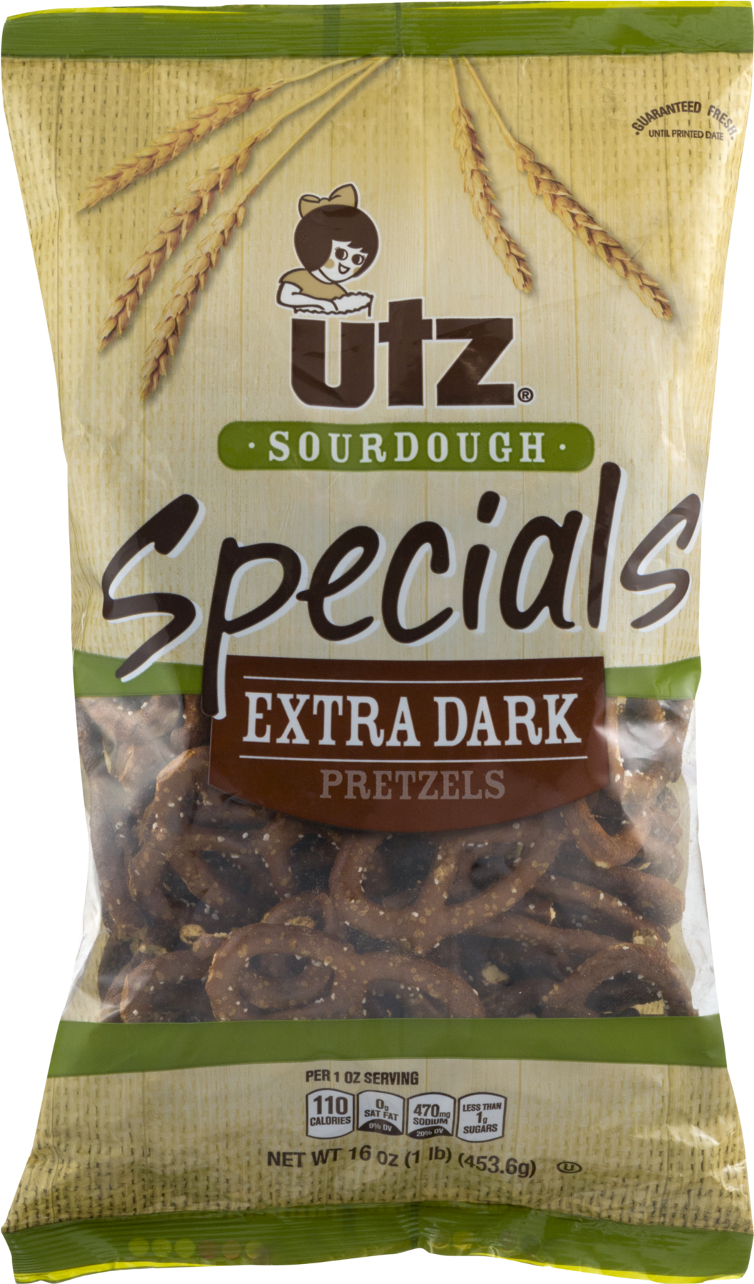 Utz Extra Dark Sourdough Pretzels Clipart (1800x1800), Png Download