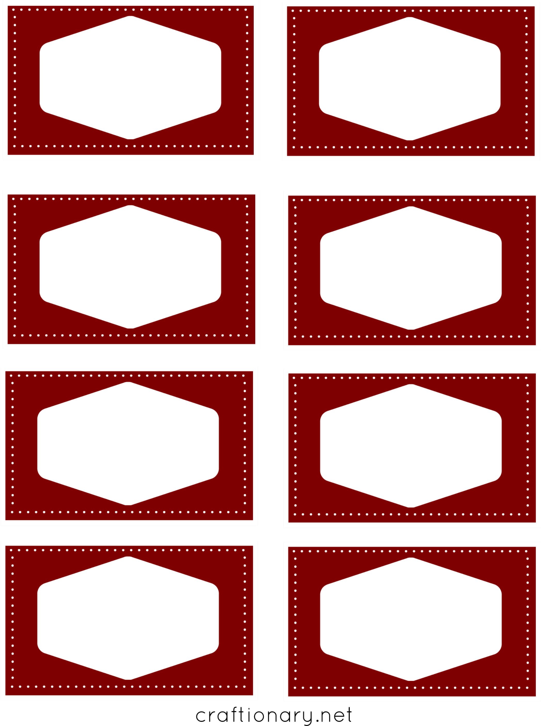Book Label Printables Red - Black Printable Labels Clipart (2400x3000), Png Download