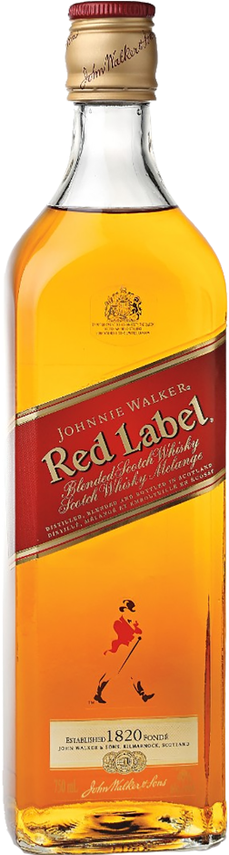 Regions - Johnnie Walker Red Label 70cl 40 Clipart (350x937), Png Download