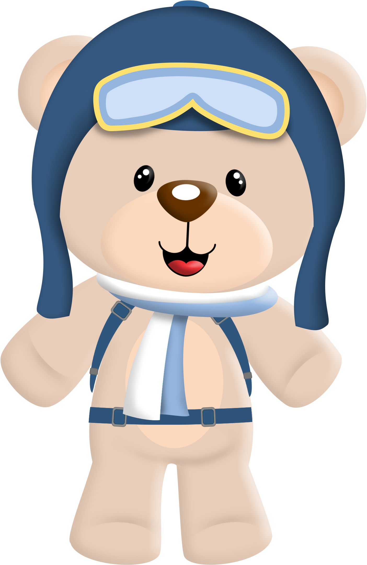 Temas De Baby Shower, Ositos Tiernos, - Decoração De Urso Aviador Para Cha De Bebe Clipart (1798x2449), Png Download