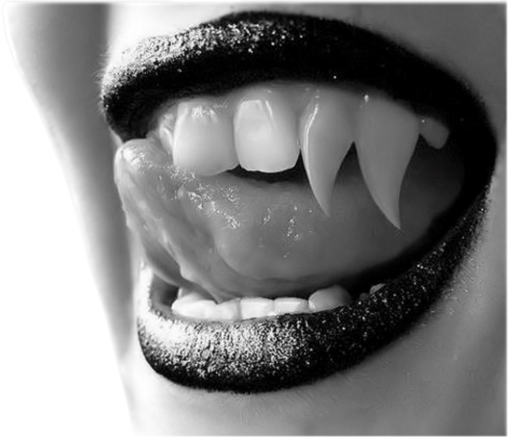 Sexy Girl Vampire Fangs Clipart (1024x853), Png Download