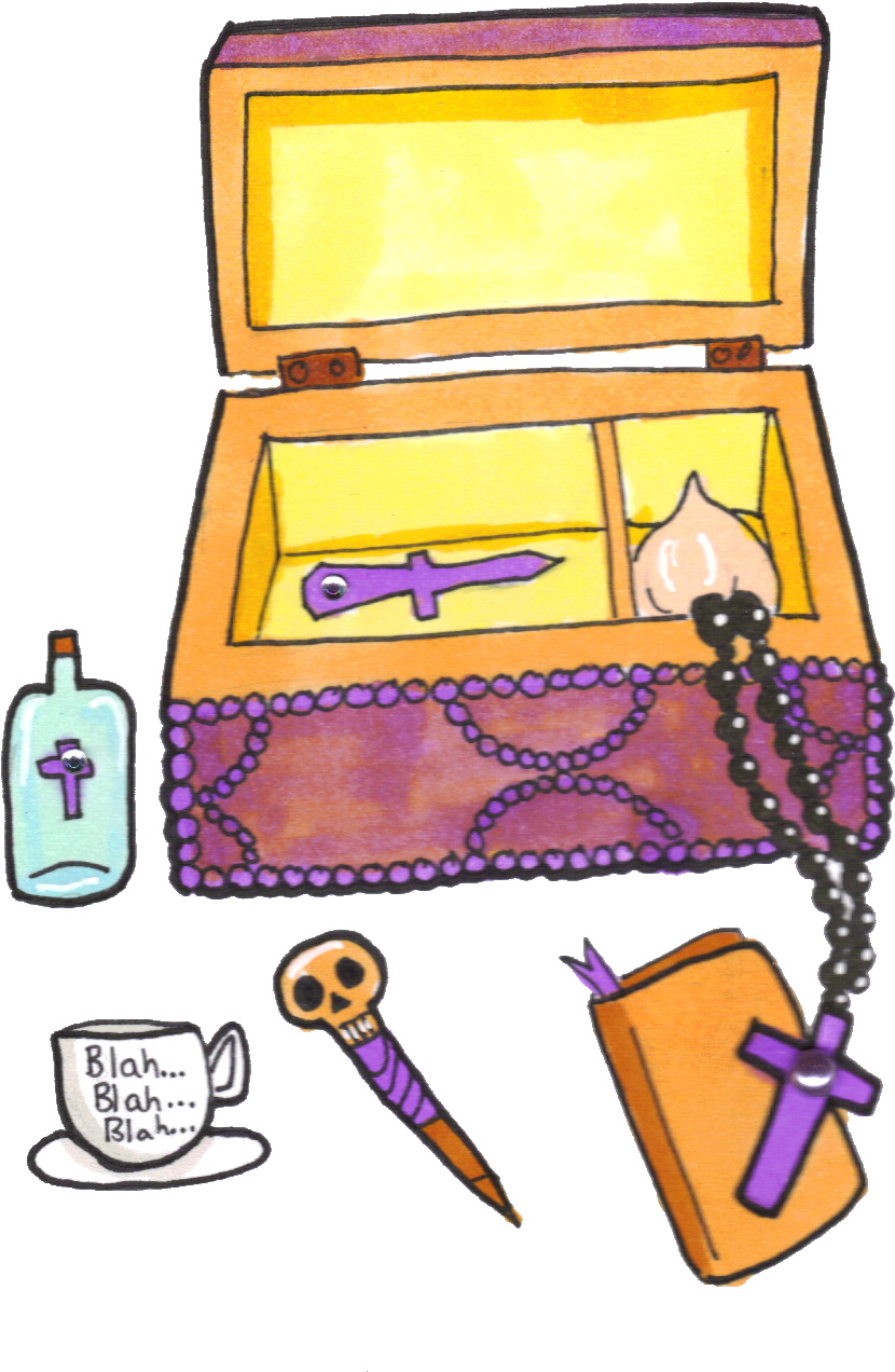 Vampire Hunter Kit - Illustration Clipart (1110x1440), Png Download