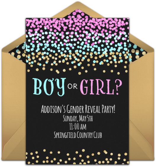 Boy Or Girl Sparkle - Invitaciones Para Gender Reveal Party Clipart (640x640), Png Download