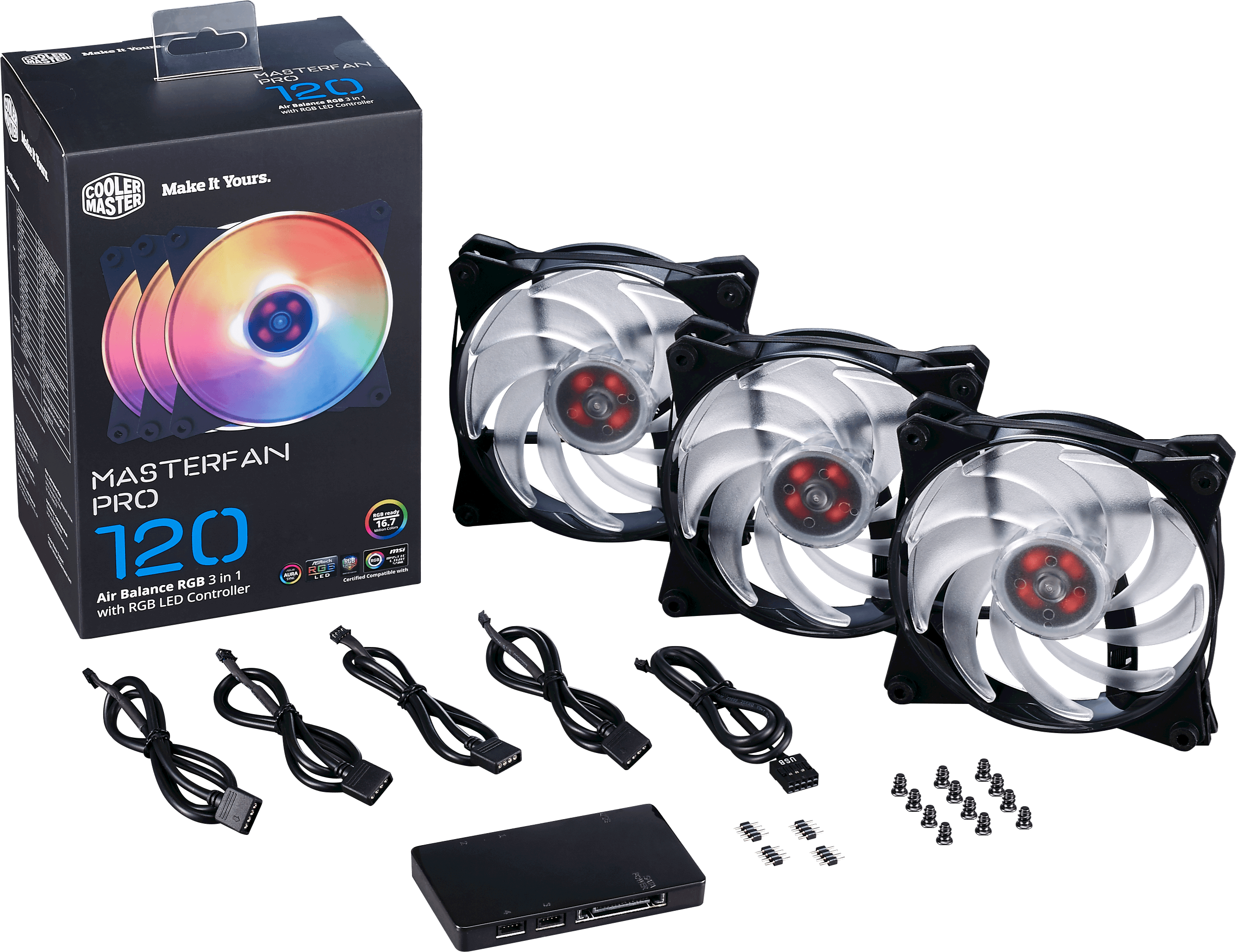 Zoom - Corsair Ll Series Rgb Fans Clipart (4000x4000), Png Download