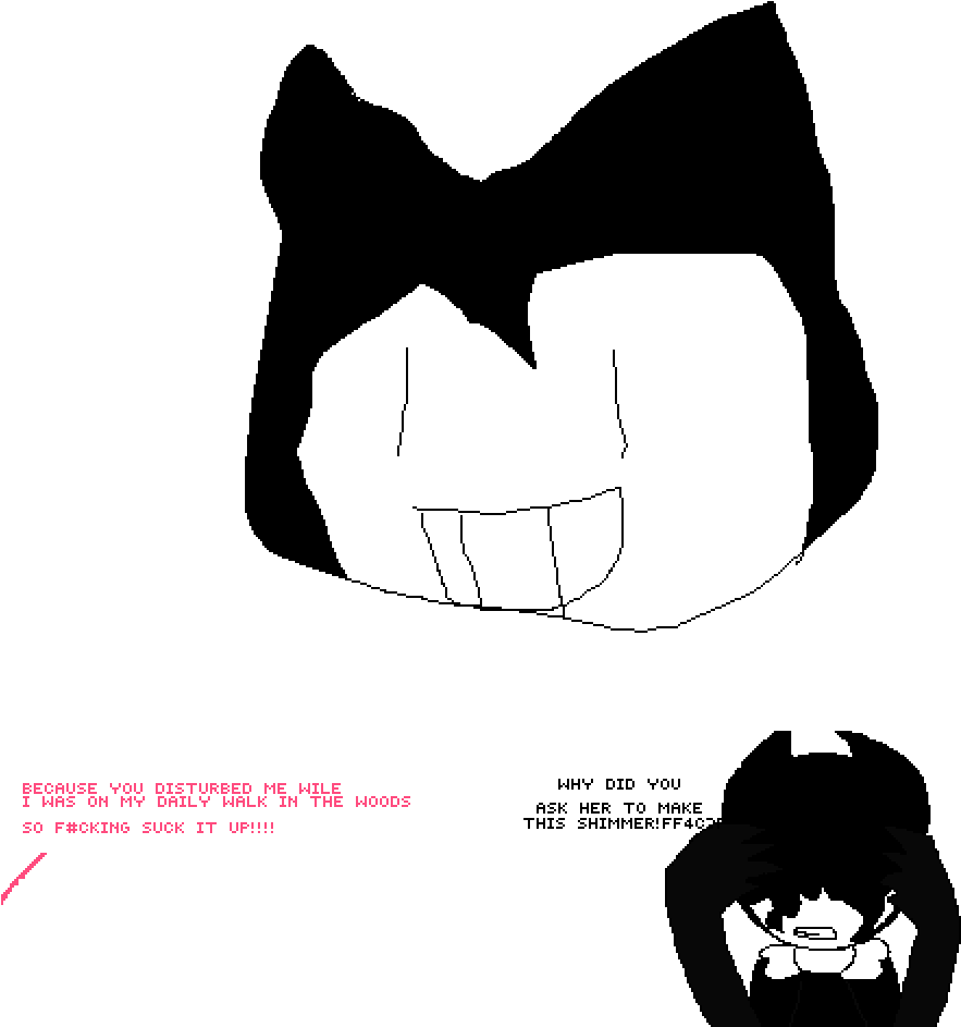 Drawing Bendy On School Chromebook Clipart (1000x1000), Png Download