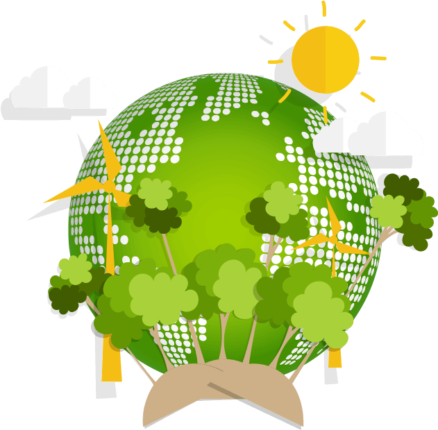 Our Vision - Green Planet Eco Clipart (680x658), Png Download