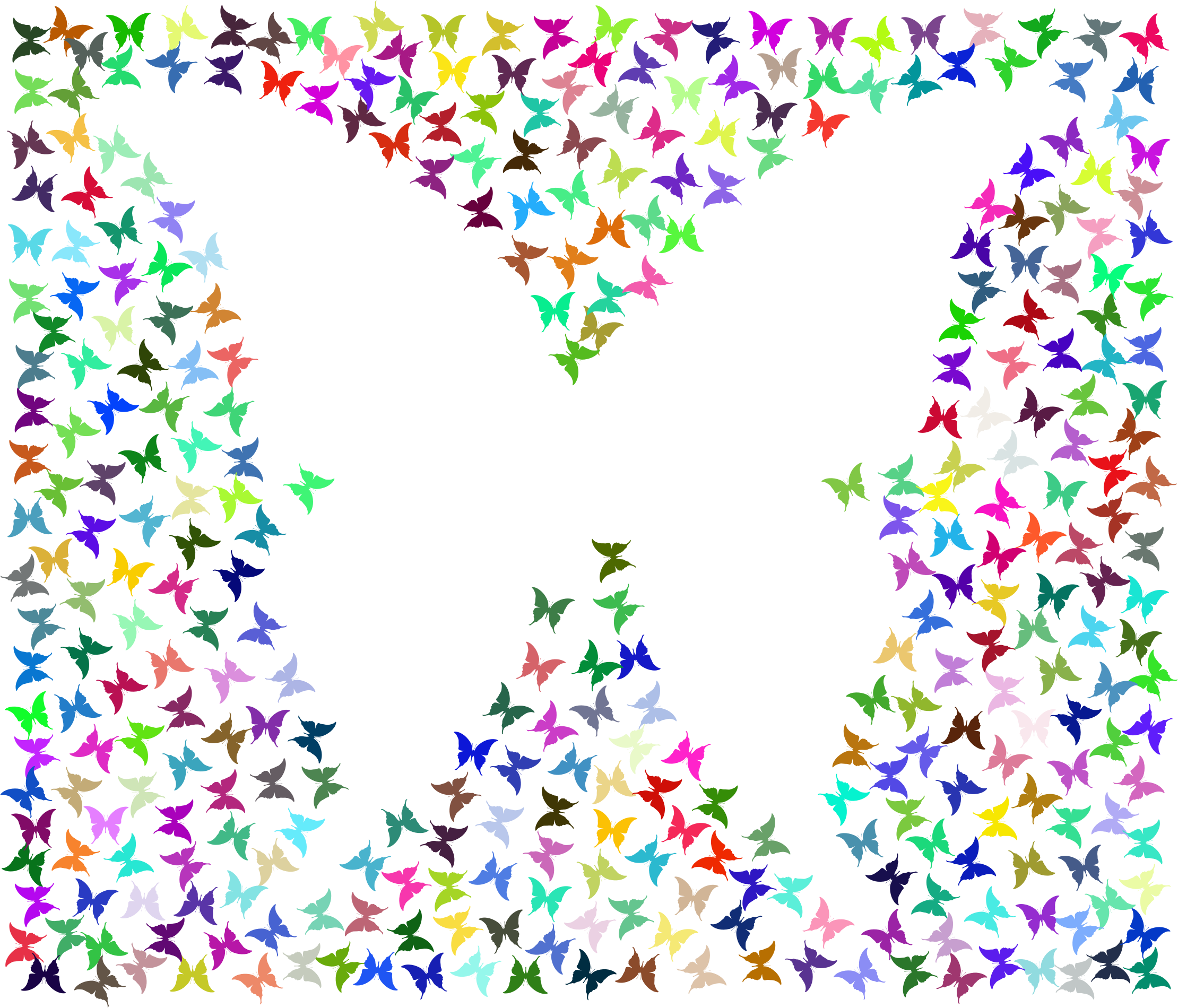 This Free Icons Png Design Of Prismatic Negative Space - Background Design Butterfly Colorful Clipart (2220x1900), Png Download