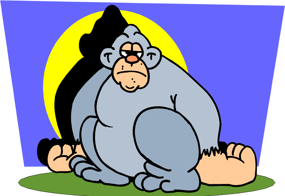 Gorilla Clipart (982x681), Png Download