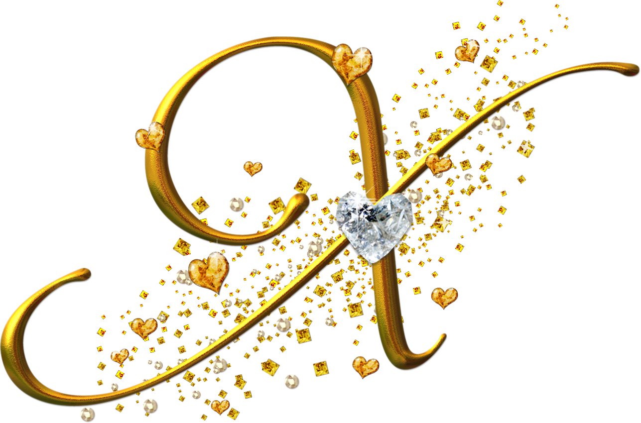 Alfabeto Dorado Con Corazones Png - Letra X Cursiva Mayuscula Clipart (1287x850), Png Download