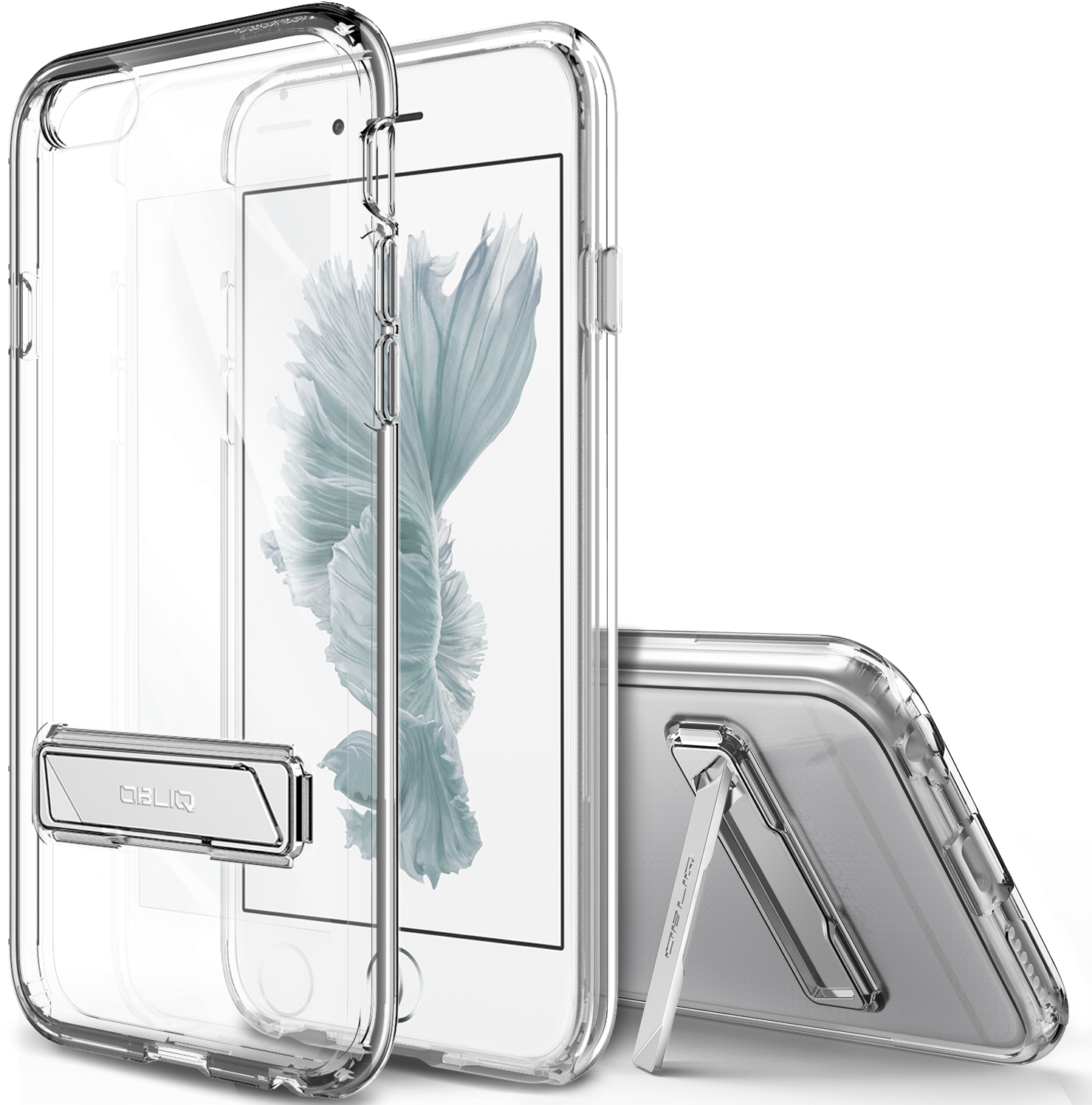 Obliq, Iphone 6s Case [naked Shield][clear] Metal Kickstand - Iphone 6s Clipart (1500x1500), Png Download