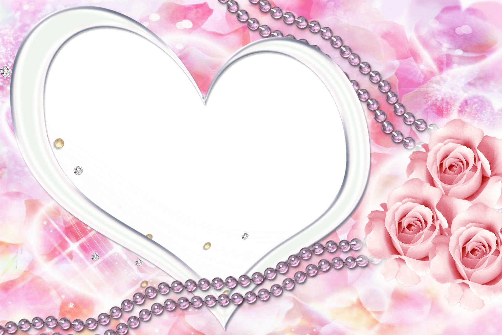 Marcos Para Fotos Con Corazones Fondos De Pantalla - Love Heart Anime Background Clipart (1600x1066), Png Download