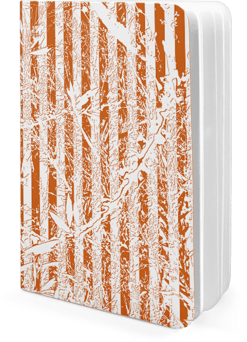 Dailyobjects Orange Floral Lines A5 Notebook Plain - Mobile Phone Clipart (600x700), Png Download