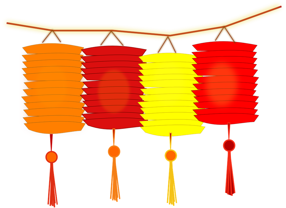 Latern Clipart Cny - Lantern Chinese New Year Clipart - Png Download (960x698), Png Download