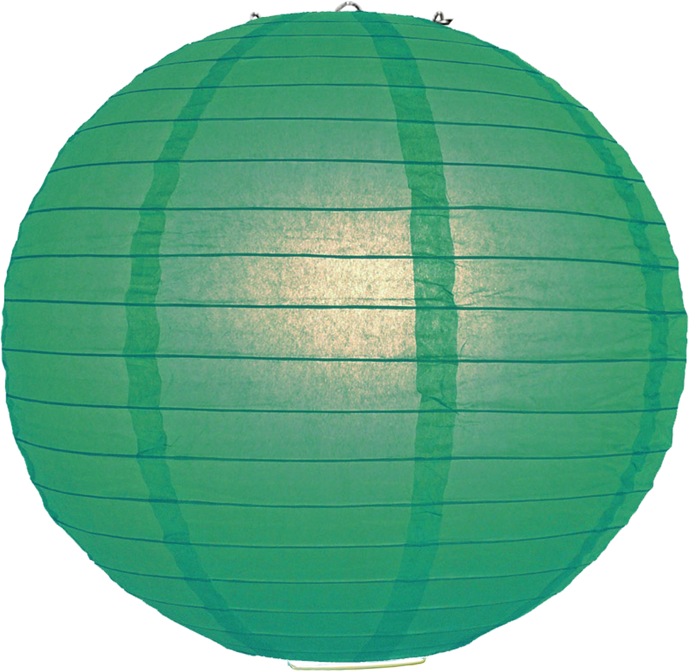 Teal Blue Green Round Paper Lanterns - Sphere Clipart (1000x1000), Png Download