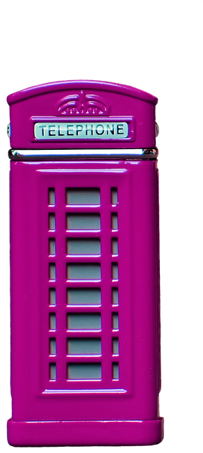 Phone Booth Blue Cropping Exemption Isolated - Telephone Booth Clipart (483x720), Png Download