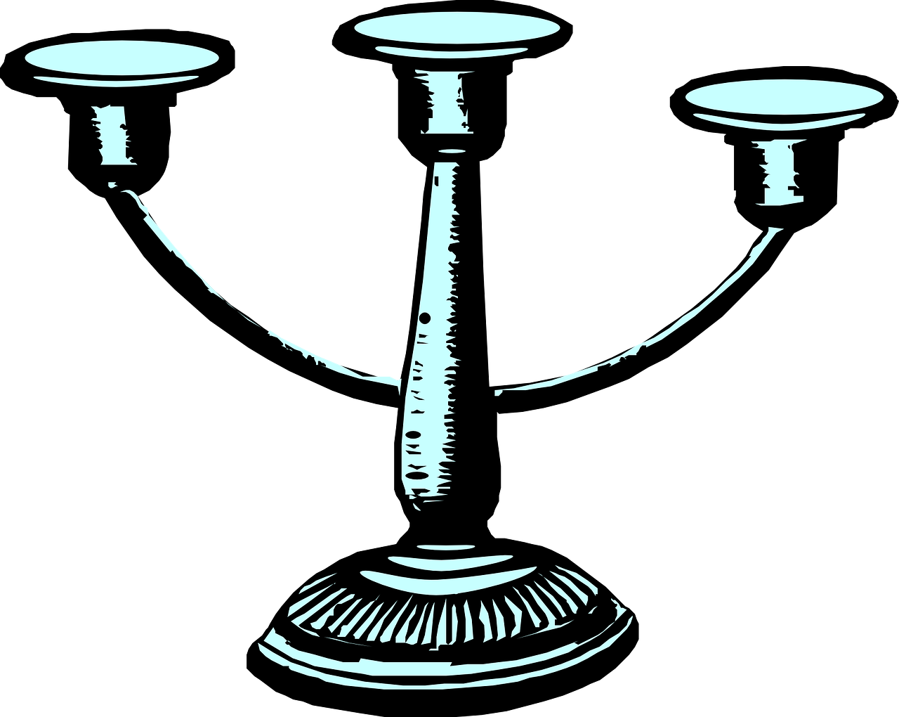 Candlestick Candle Candlelight Png Image - Candle Holder Clipart Black And White Transparent Png (1280x1020), Png Download