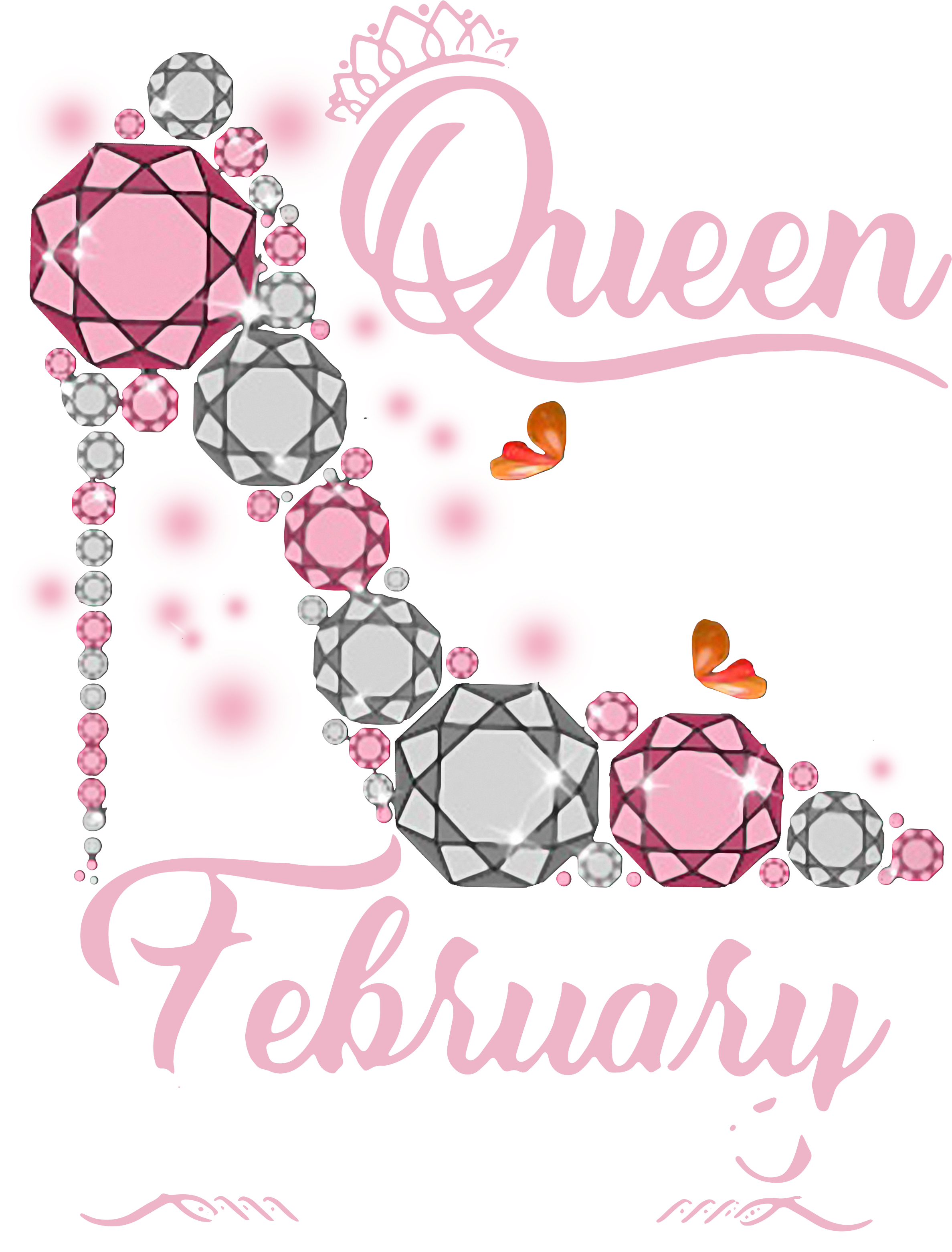 A Queen Was Born In February Happy Birthday To Me Shirt, Clipart (2400x3200), Png Download