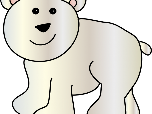 Polar Bear Clipart Realistic Cartoon - Cartoon - Png Download (640x480), Png Download