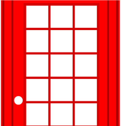 Phone Booth Clipart Transparent - Carmine - Png Download (640x480), Png Download