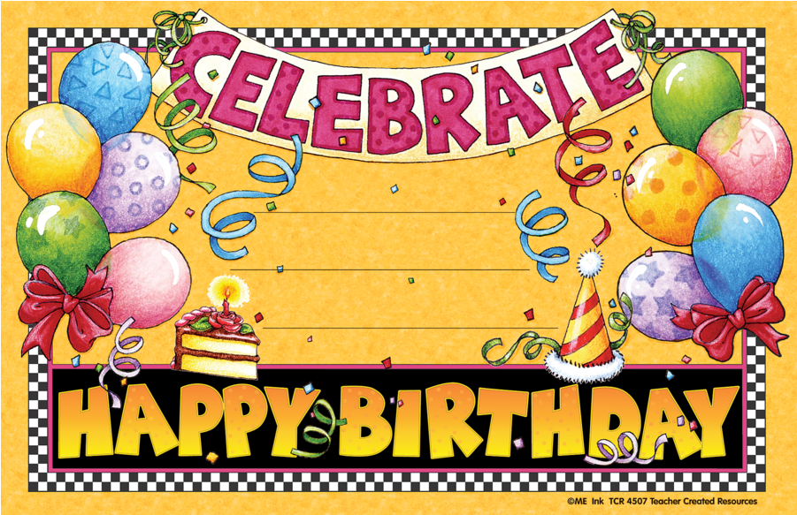 Tcr4507 Happy Birthday Awards From Mary Engelbreit - Circle Clipart (900x900), Png Download