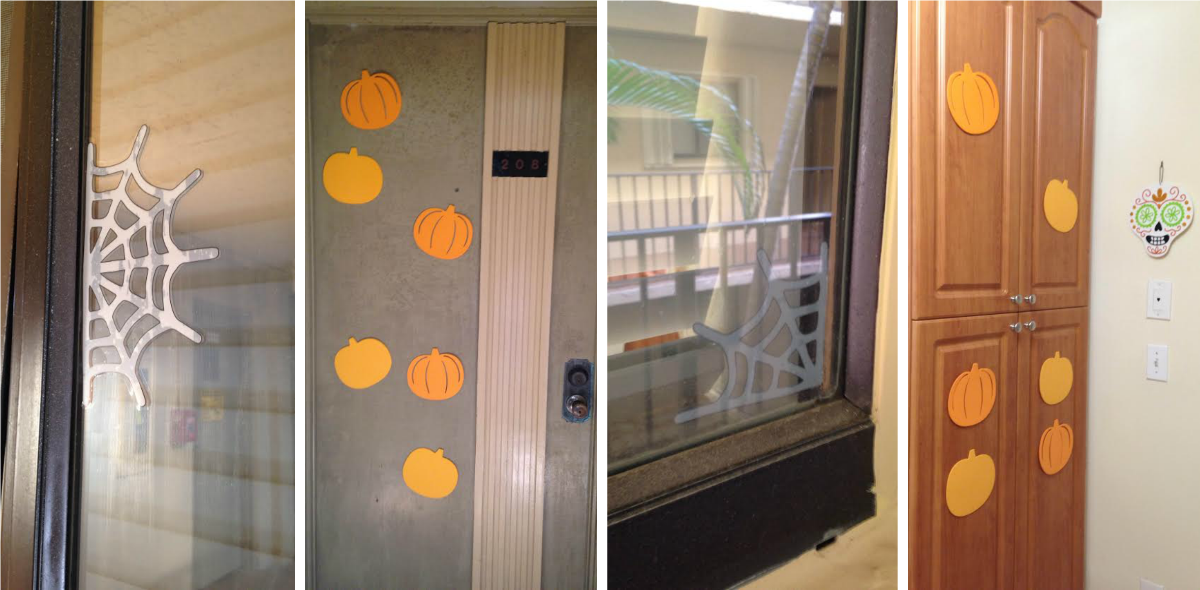 Halloween Decorations Collage - Sliding Door Clipart (2361x1161), Png Download