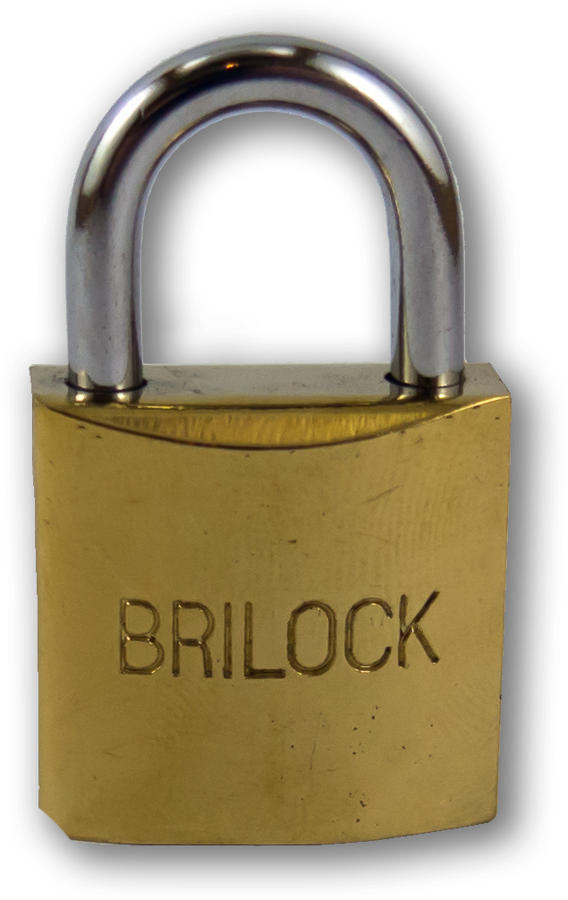 Candado De Acero Bronceado 25 Mm - Brass Clipart (635x1006), Png Download