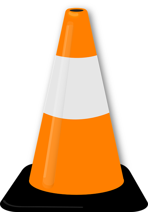 Cone Pylon Safety Traffic Warning Vlc Videolan - Clip Art Traffic Cone - Png Download (504x720), Png Download