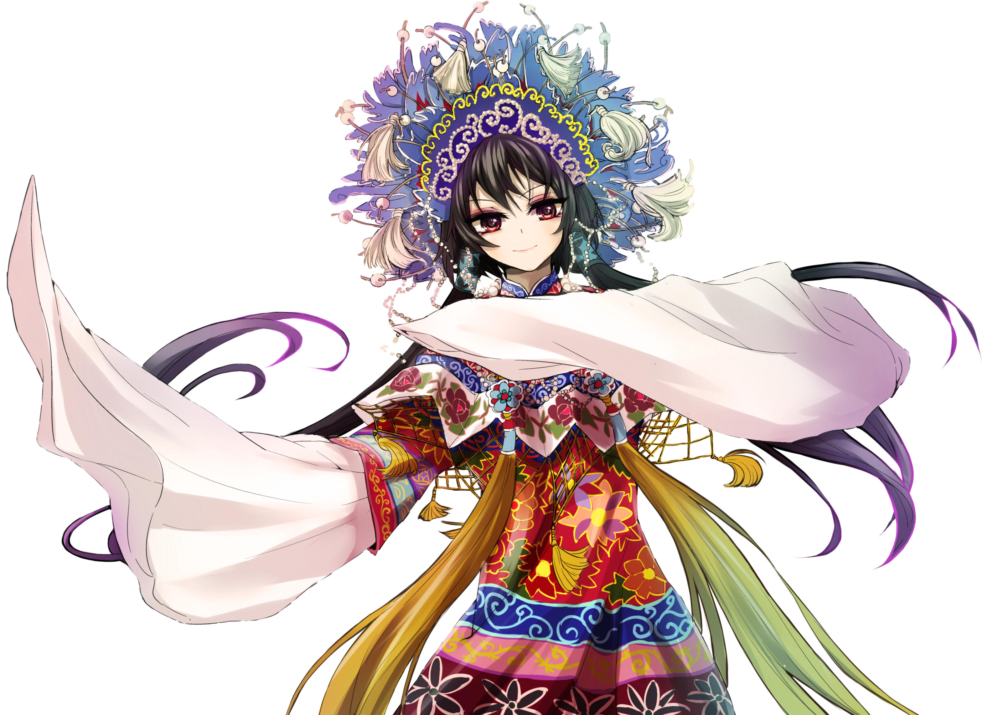 Dance Transparent Traditional - Anime Girl In Traditional Clothes Clipart (3516x2486), Png Download