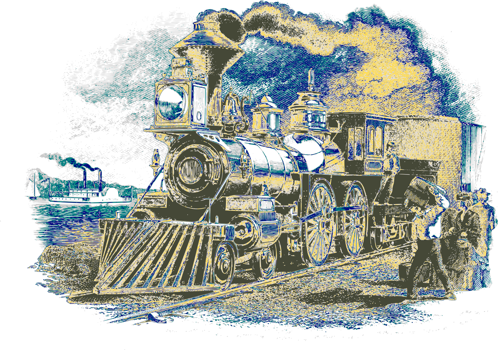 This Free Icons Png Design Of Vintage Train 05 - Illustration Clipart (1706x1202), Png Download