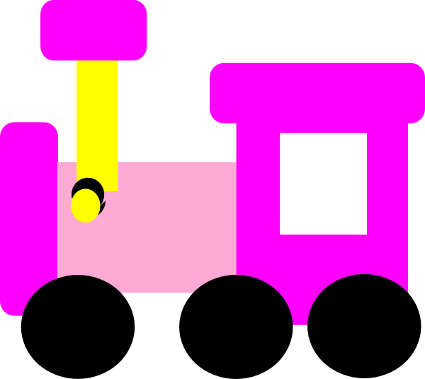 Pink Train Clipart Png Transparent Png (600x535), Png Download