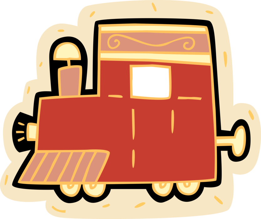 Vector Illustration Of Railroad Rail Transport Speeding Clipart (834x700), Png Download