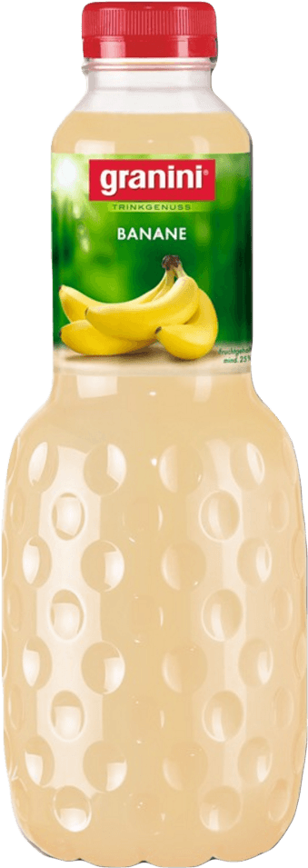 Granini Banana Juice Bottle 1 L - Banan Juice Clipart (1500x1500), Png Download