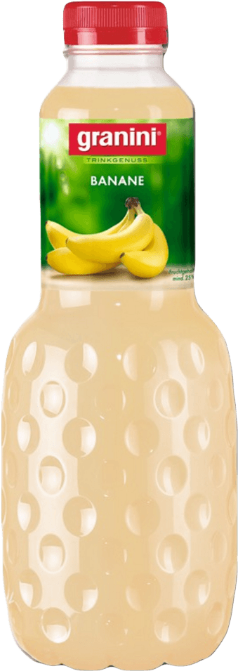 Granini Banana Juice Bottle 1 L Banan Juice Clipart Large Size Png Image Pikpng