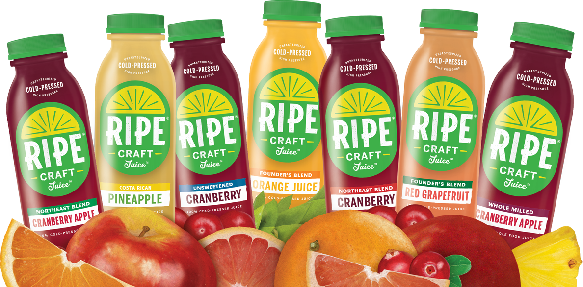 Ripe Craft And Bar Juices Made In Connecticut - Ripe Craft Juice Clipart (1188x586), Png Download