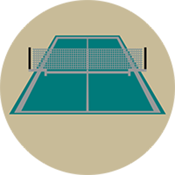 5" X 7" Table Tennis - Net Clipart (600x600), Png Download