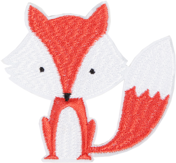 Bij Kiki Iron-on Patch Fox - Embroidered Patch Clipart (960x720), Png Download