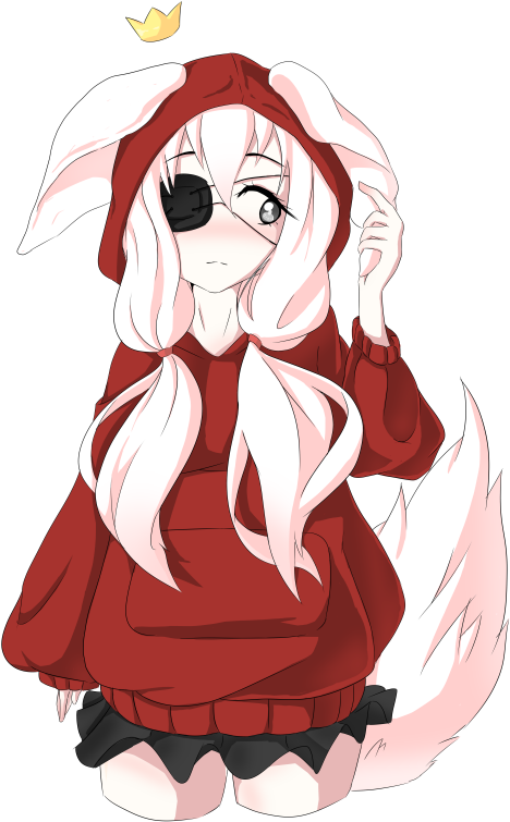 Oc Own Character Anime Girl Art Hoodie Fox Ears Eye - Anime Girl Fox Hoodie Clipart (800x800), Png Download