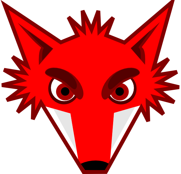 Red Fox Head Clip Art - Fox Head Cartoon - Png Download (600x579), Png Download