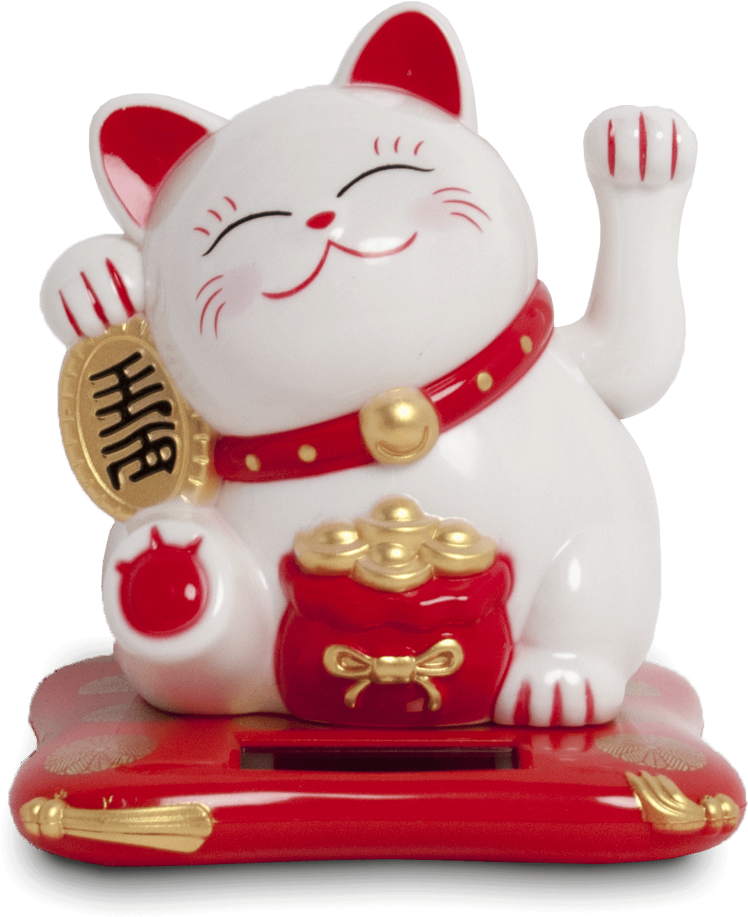 Lucky Cat Solar - Porte Bonheur Pour Maison Clipart (1076x1318), Png Download