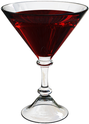 A Glass Of Red Wine Clear Glass Red Wine - Martini Glass Clipart (720x720), Png Download
