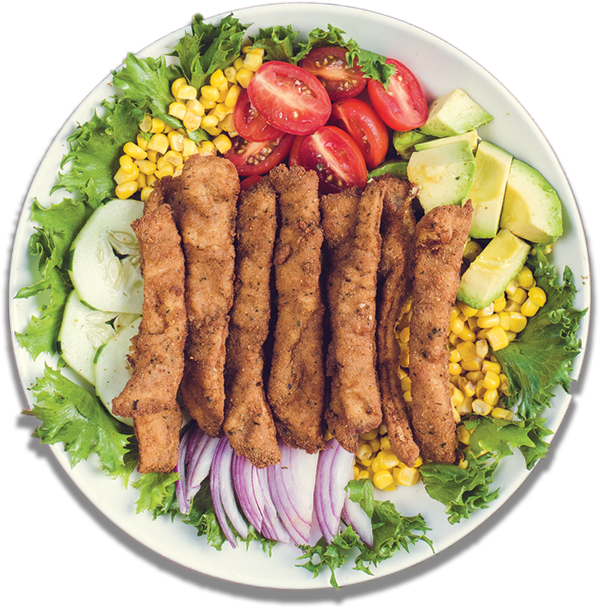 Ensalada De Chicken Tiritas - Salad Clipart (850x860), Png Download