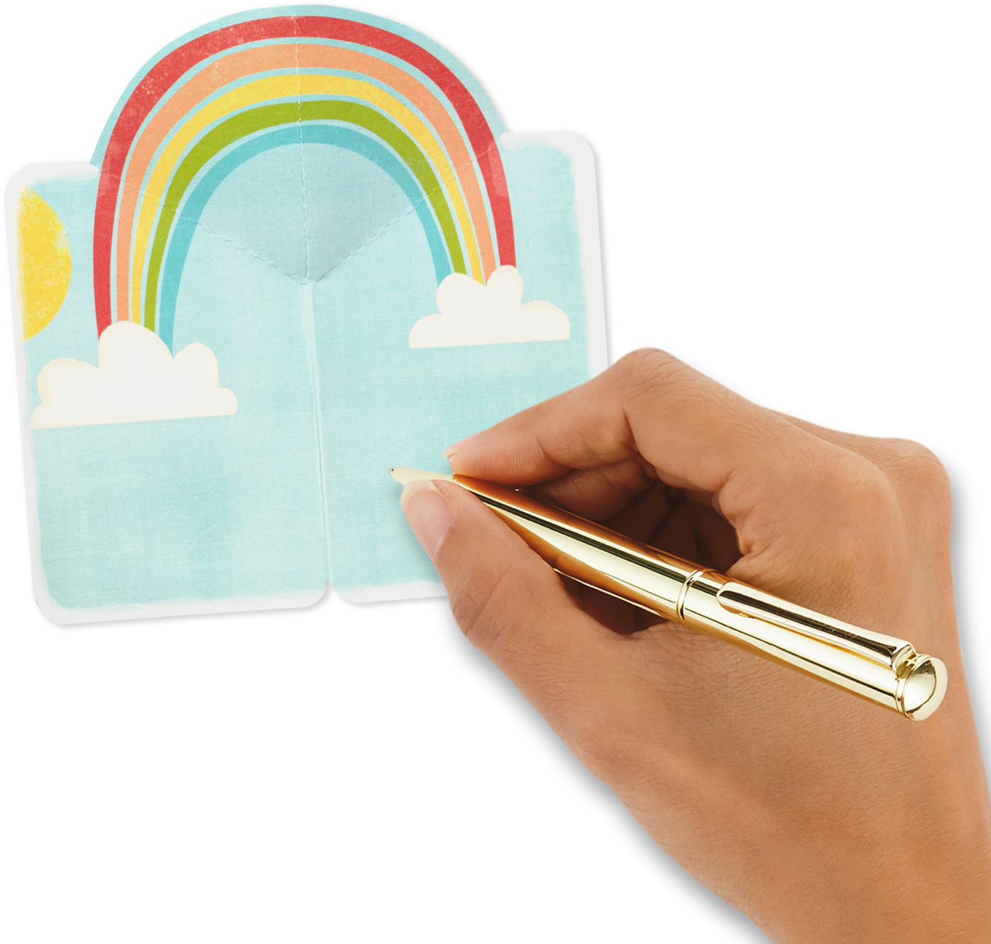 25" Mini Rainbow Pop Up Blank - Greeting Card Clipart (1396x1330), Png Download