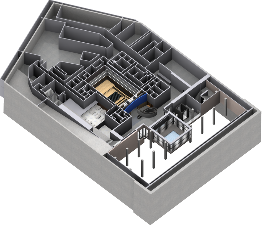 Glass Elevator - African American Museum Floor Plan Clipart (1000x860), Png Download